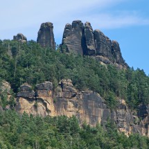 Rocks Schrammensteine in the Elbe Sandstone Mountains